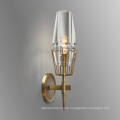 Vintage Luxury Clear Glass Wall Lampe für Schlafzimmer